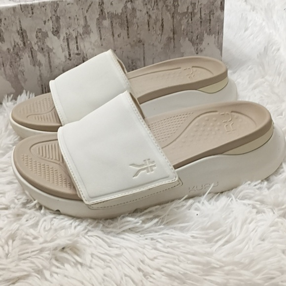 KURU Moment Cream Arch supportive premium recovery slide Sandals Arch Support - Picture 12 of 15
